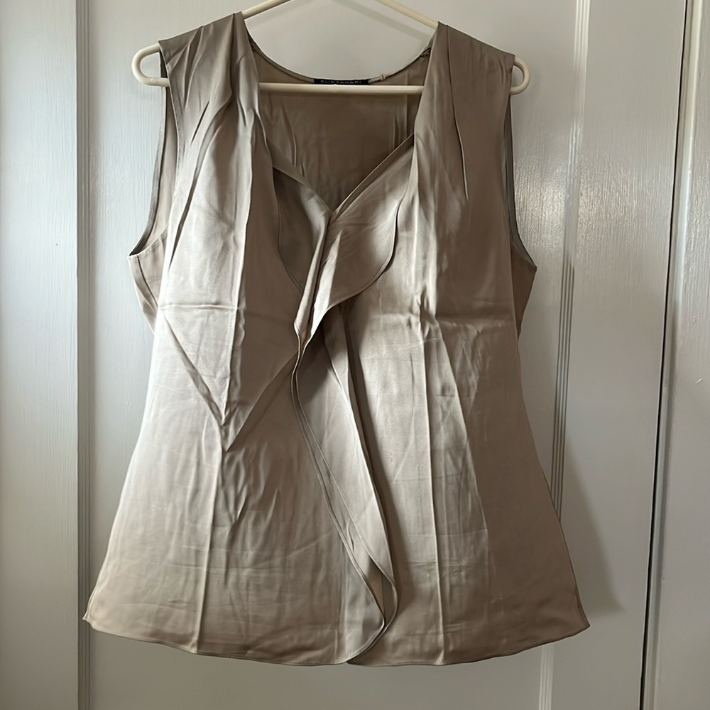 Satin sleeveless shirt